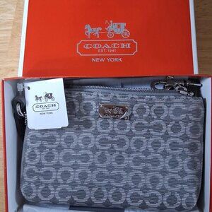 Silver/Grey Coach Wallet - NIB